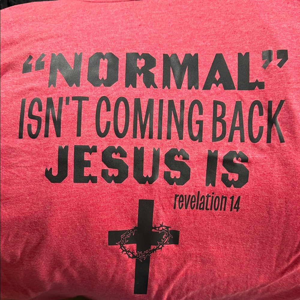 Unisex Gildan Red T-Shirt with Inspirational Message